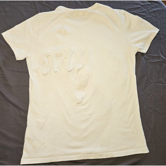 Superdry Men's T-Shirt Size XL Regular White Short sleeve Tee textured Logo - Picture 6 of 10